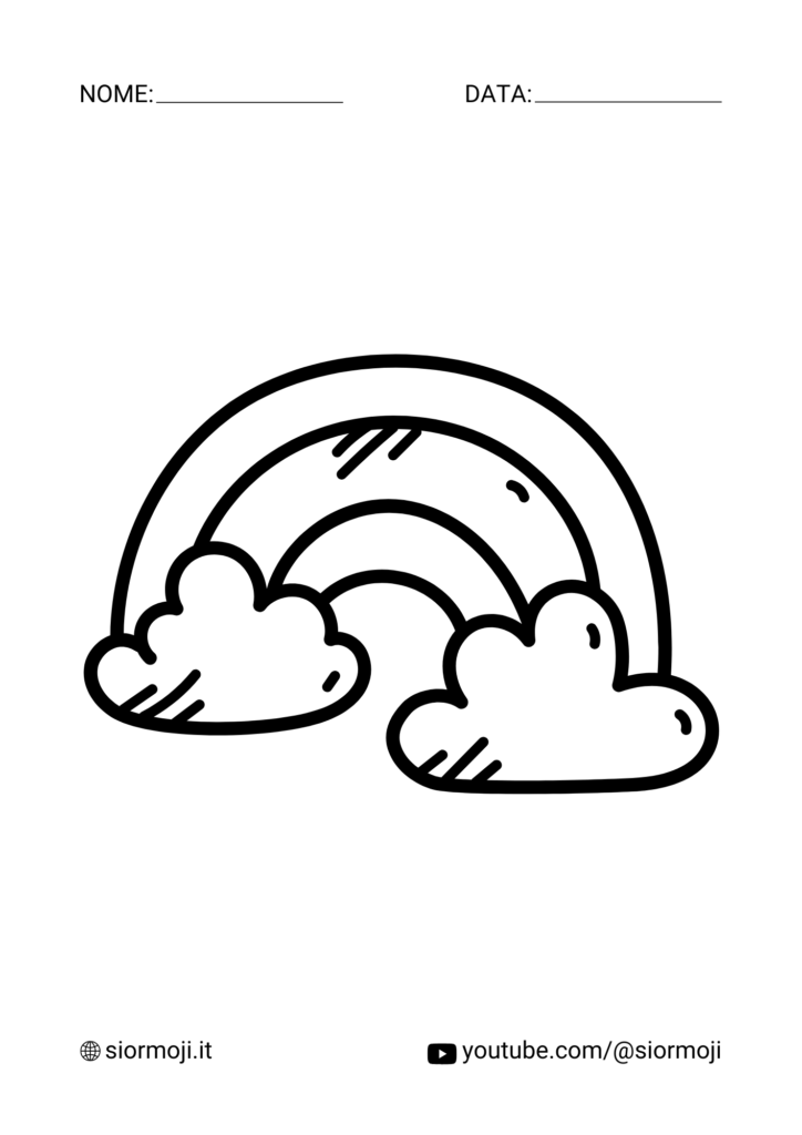 Arcobaleno da colorare