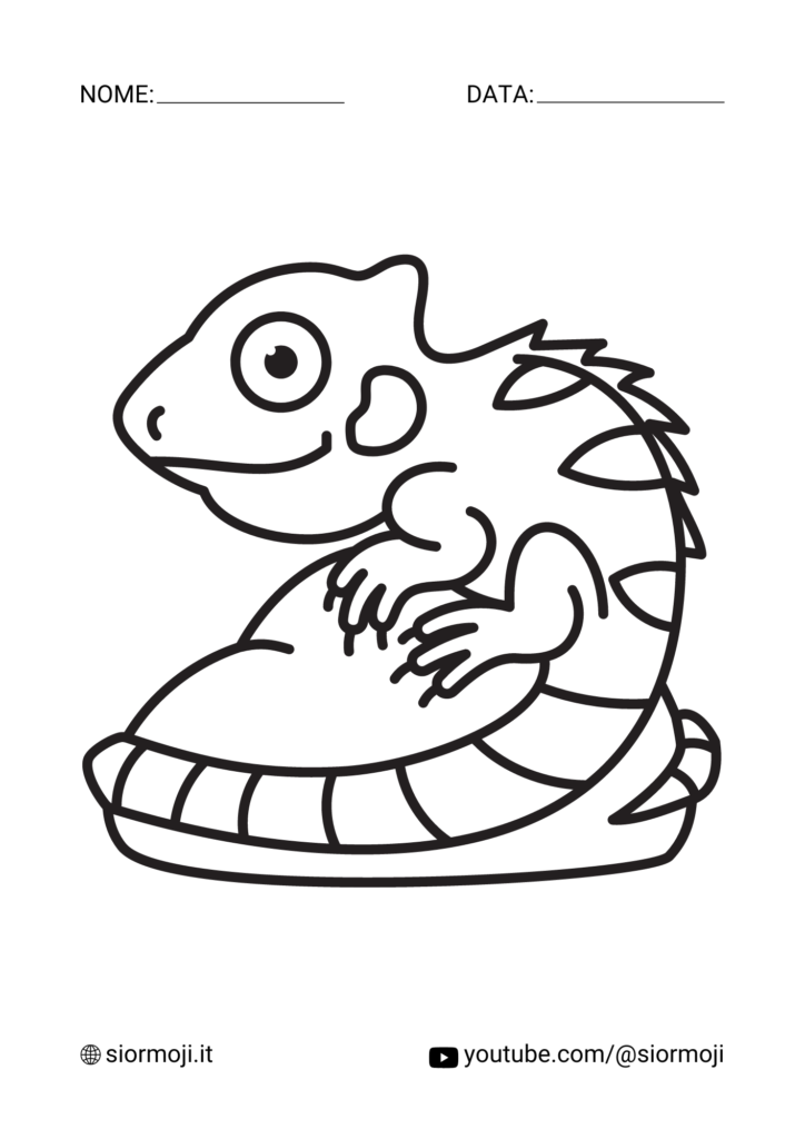 Camaleonte da colorare