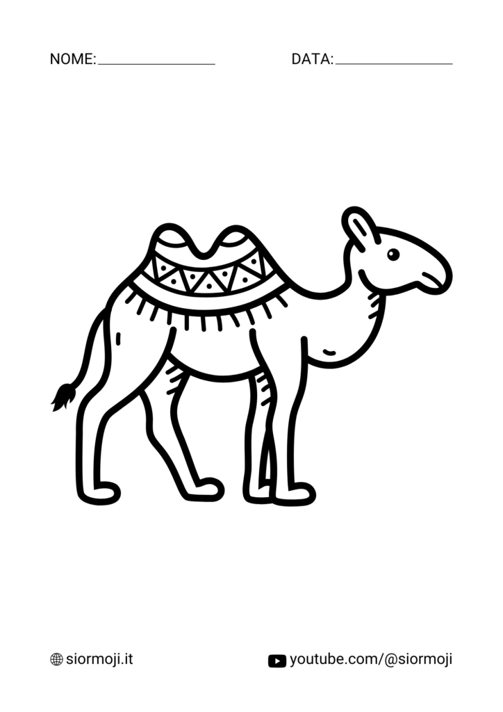 Cammello da colorare