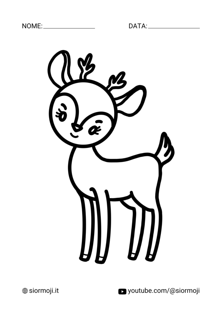 Cervo da colorare