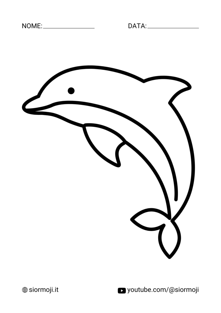Delfino da colorare
