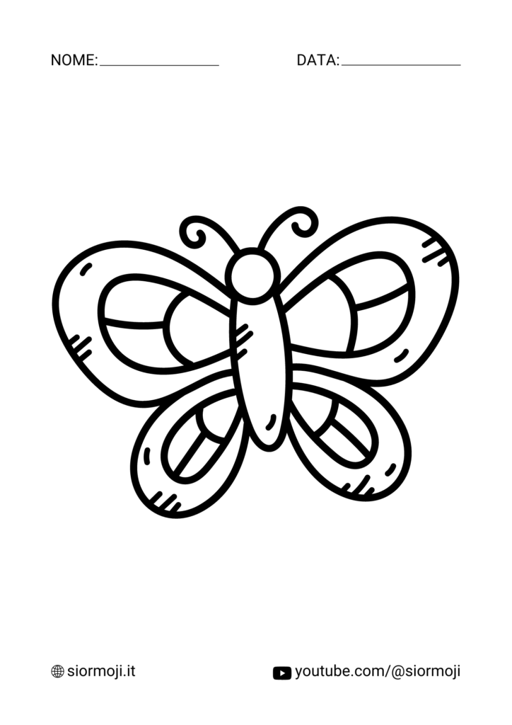 Farfalla da colorare