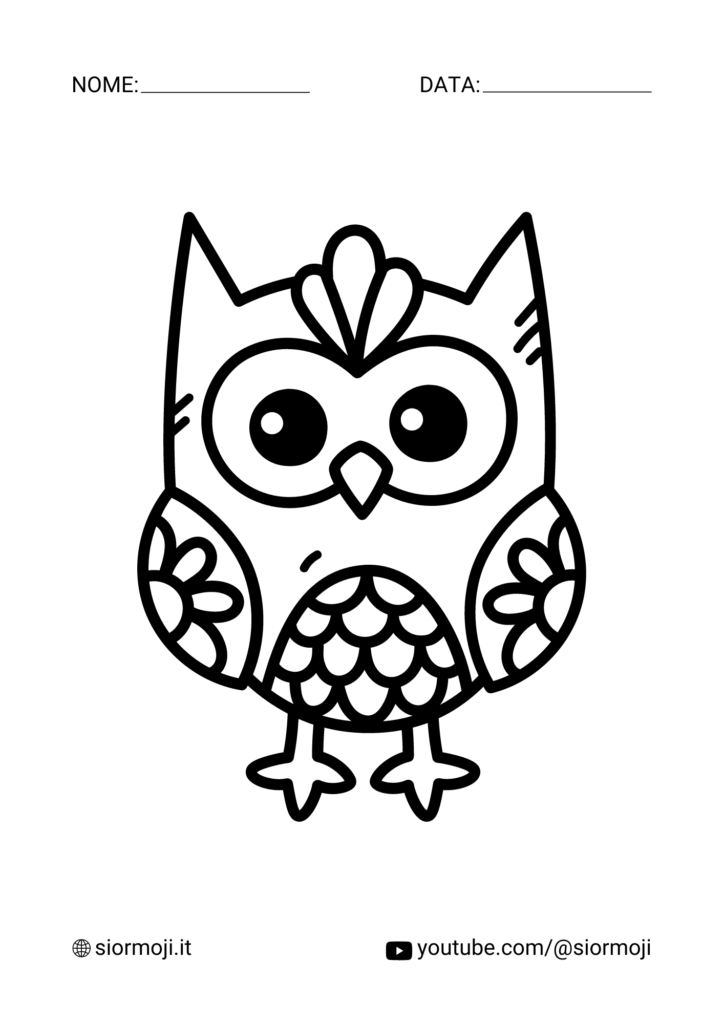 Gufo da colorare