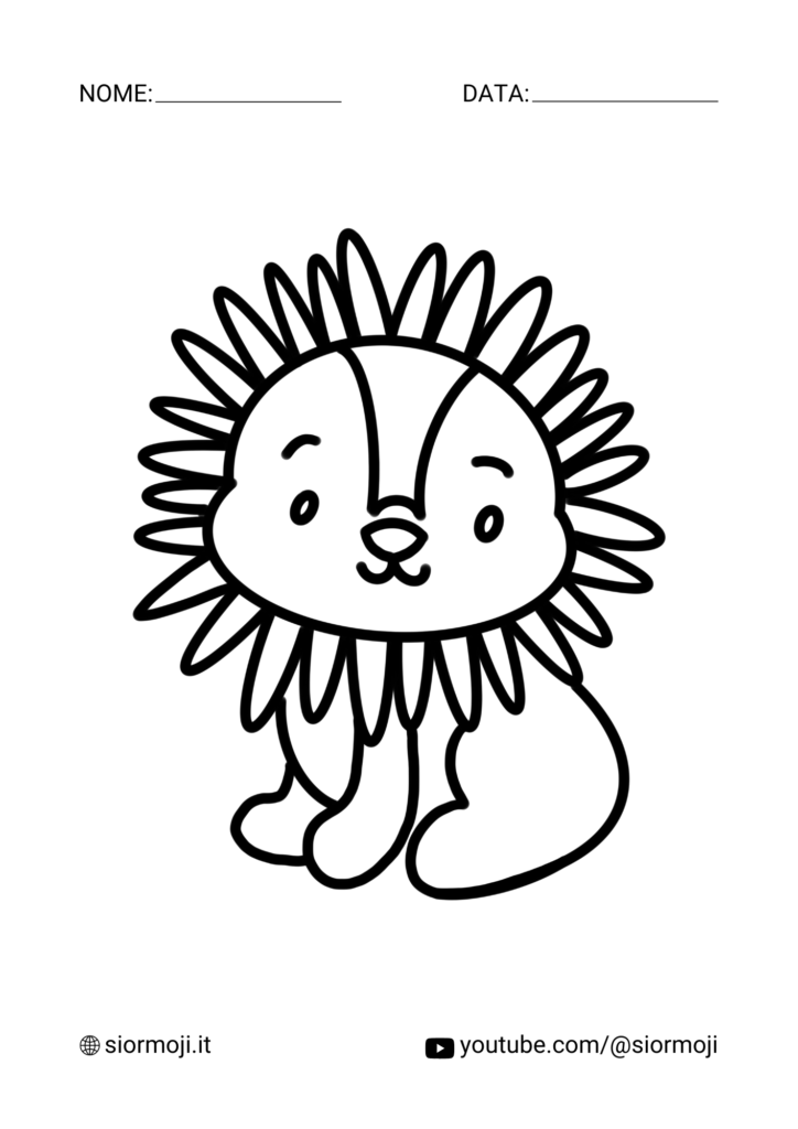 Leone da colorare