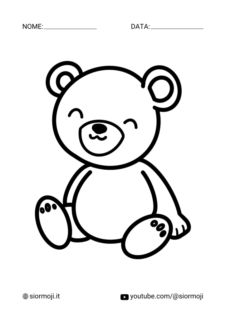 Orsacchiotto da colorare