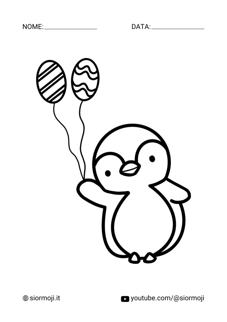 Pinguino da colorare