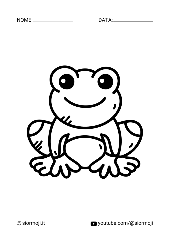 Rana da colorare