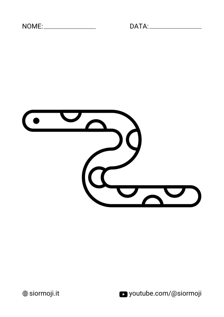 Serpente da colorare