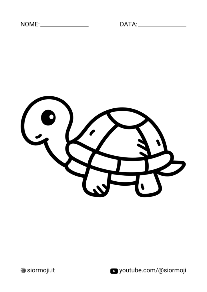 Tartaruga da colorare