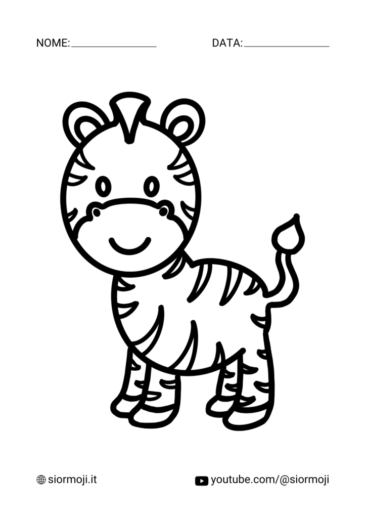 Zebra da colorare